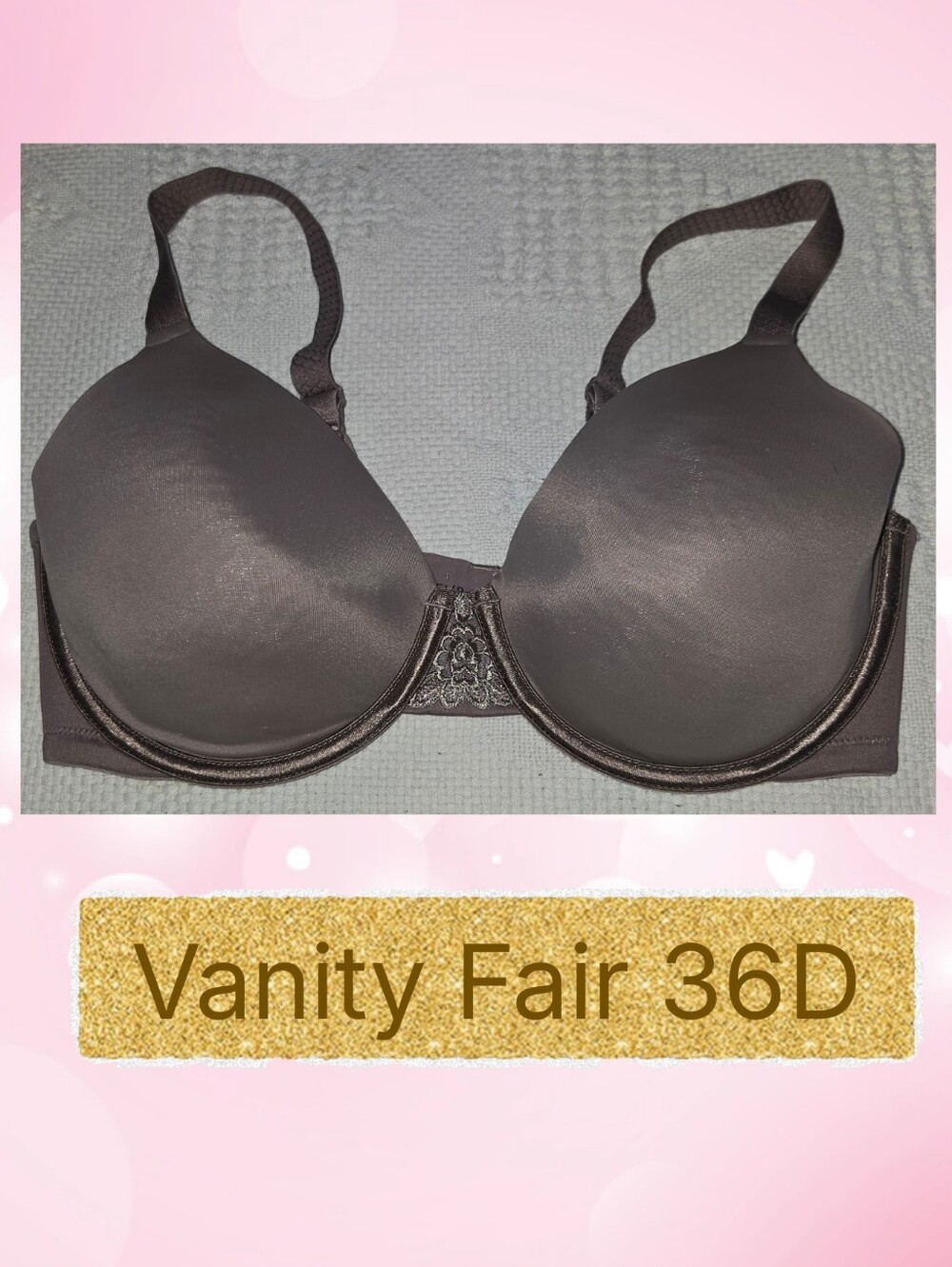 Vanity Fair Smooth Underwire Bra in Dark Brown - 36D